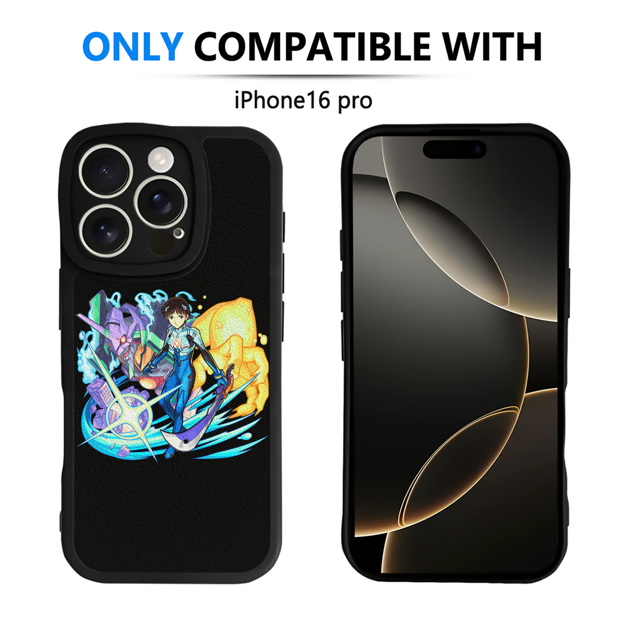 （画像用） EVA 新世紀エヴァンゲリオン 【iPhone 16シリーズ対応】シリコンスマホケース（レザー調） 材質：シリコン